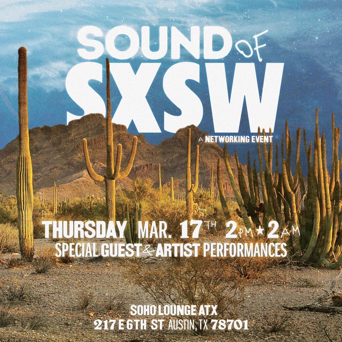 sosmusicfest_'s tweet photo. CALLING ALL ARTIST 🚨  Do you want to perform at SXSW? DM us for more info.

The Sound of #SXSW networking event is coming. Beat us there, Thursday, March 17, 2022 in the heart of ATX on 6th Street. Drinks, vendors, special guest, artist performances, prizes + more. https://t.co/Lj09PpxPBQ