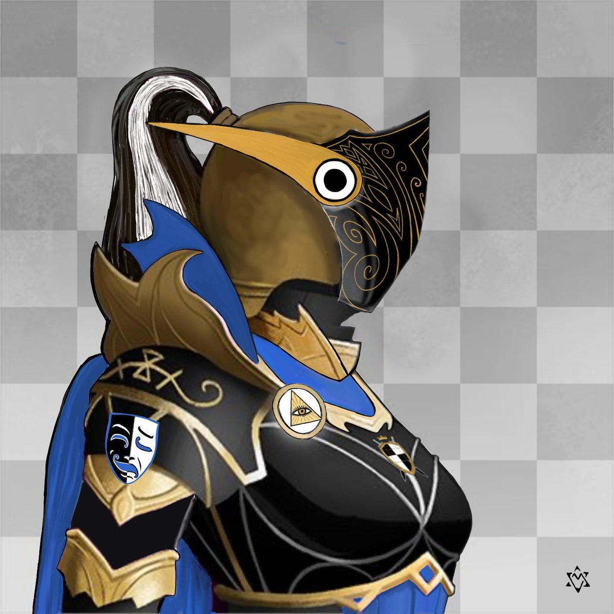 Batmat3rd's tweet photo. Hope you guyes enjoy my fanart for #KOC #knightsofchain two got selected to be part of the collection 1/1 rarity ❤️🥳 guess which ones 🧐 #fortherealm https://t.co/zqY5F2wx4p