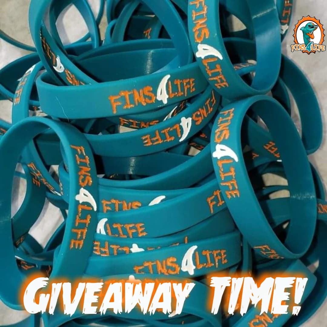 DolFanBandits's tweet photo. RT For Your Chance To Win A #FINS4LIFE Silicone Bracelet

Ends March 15, 2022
Rules to enter:
1. Must be following @Finsbandits
2. Like this photo.
3. Tag 3 friends in the comments.

*This Contest Is In No Way Sponsored Or Endorsed By Twitter* 

#Finsup #Miami #Dolphins #Dolfans https://t.co/TAbNUXCQXd