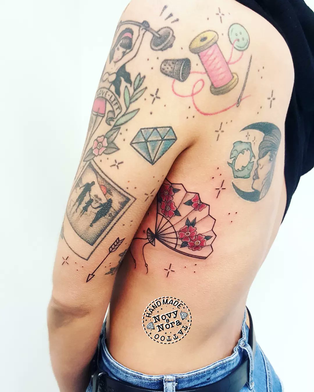 Novytattoo Handmade on Twitter: "Girl Power 🏋🏼\u200d♀️ #traditionaltattoo # tattoos #girlink #beauty #tattoo #tattooedgirl #inkedgirl #carpi #ink #art  #handmadetattoostudio #oldschooltattoo #traditionalart #diamond #girlpower  #fan #ventaglio #foldingfan ...
