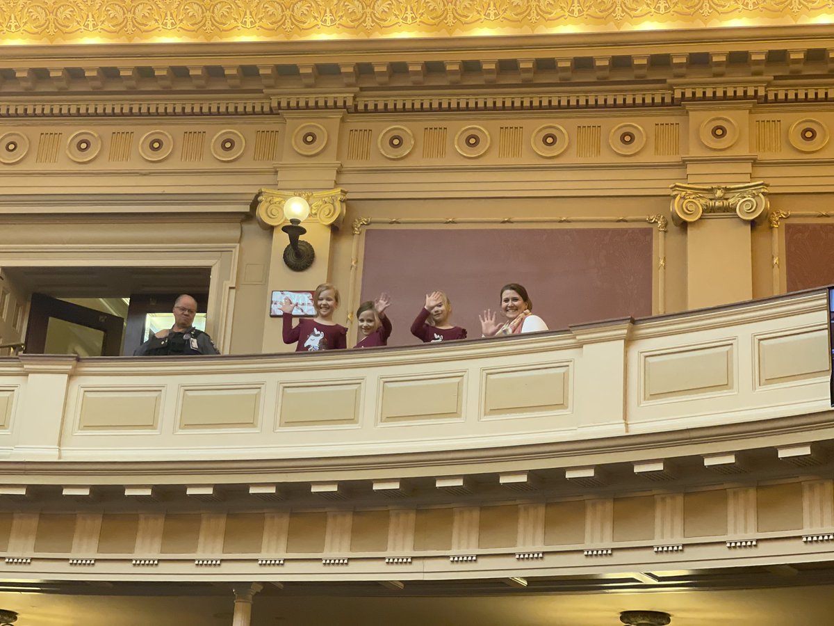 PhilScottva's tweet photo. I had some special visitors at the capitol today. 3 of my daughters and beautiful wife came to visit! #family #virginiacapitol #daughters https://t.co/7DeUsgEaLw