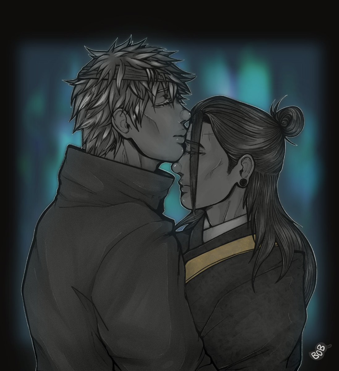 BobIsPapito's tweet photo. The inspo to this piece was ‘A Match Into Water - Pierce The Veil’

Geto and Gojo just bring me to life😫❤️

#jujutsukaisenfanart #jjk #satosugu #GojoSatoru #GetoSuguru #呪術廻戦 https://t.co/Jrzk5lnLlb