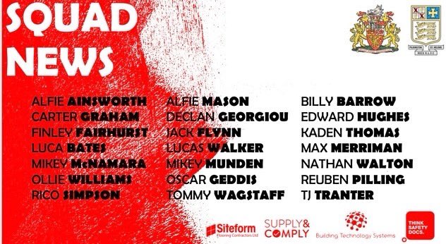 follyfourteens's tweet photo. Tomorrows 21 man squad https://t.co/3ok3kjQqO5