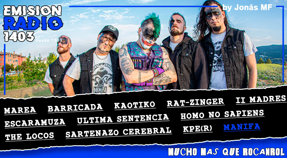 ✅ Mucho mas que RocanRol Radio 1403 
➡️ bit.ly/3I8huDg
#⃣ [<a href="/losmareaoficial/">Los Marea Oficial</a> #Barricada <a href="/kaotikooficial/">KAOTIKO OFICIAL</a> #RatZinger #IIMadres #Escaramuza #UltimaSentencia <a href="/HomoNoSapiensYa/">HOMO NO SAPIENS</a> <a href="/TheLocos/">The Locos</a> <a href="/Sartenazo_STC/">Sartenazo Cerebral</a> #KPER <a href="/ManifaPunk/">Manifa Punk Rock</a> <a href="/JonasMF_Ruido/">Jonas MF</a>]