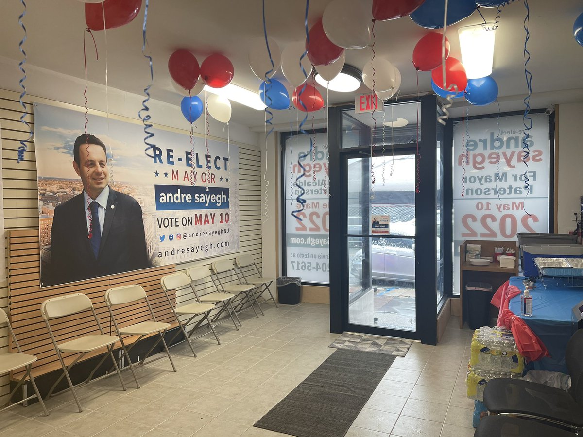 andresayeghNJ's tweet photo. Hello #Paterson!  Please join us today (Saturday, March 12th) at 1pm for our Campaign HQ Grand Opening at 55 3rd Ave.  We won't let a little weather stand in the way of our progress in Paterson.  I look forward to seeing you there! @andresayeghNJ https://t.co/ix6gDZuHnk