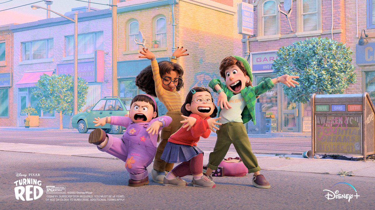 Pixar's tweet photo. #TurningRed is never not on our mind, oh my, oh my. 🎶❤️ Check out these moments from the movie and stream it now on @DisneyPlus. https://t.co/aLWI5QNvth