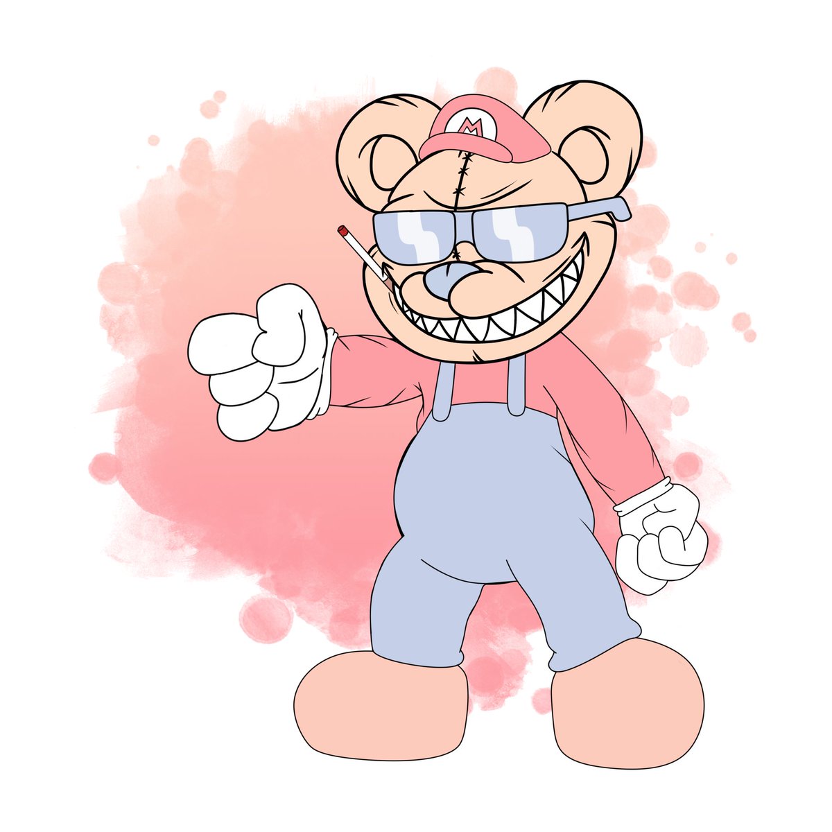 twistedbears_'s tweet photo. Gangster Mario 😎🔪

#TwistedBears #NFT https://t.co/4ZglVdgqFp
