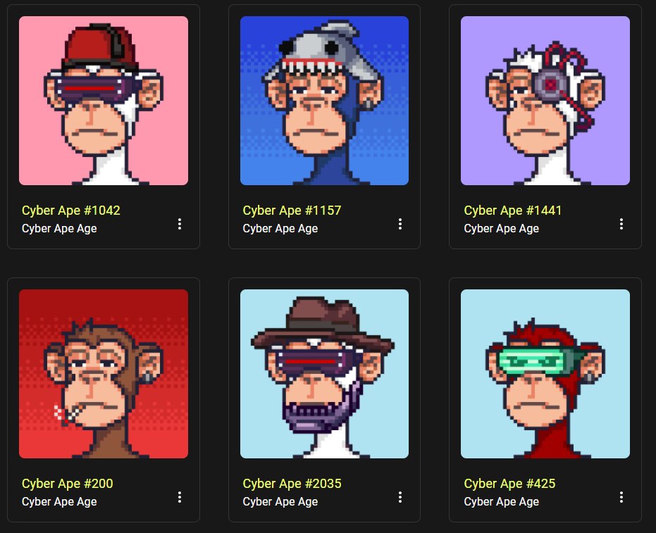 @CyberApeAge <a href="/Project_Hive_io/">Project Hive</a> #CYBERAPEAGE is here OOGA OOGA
Ozzy#3333