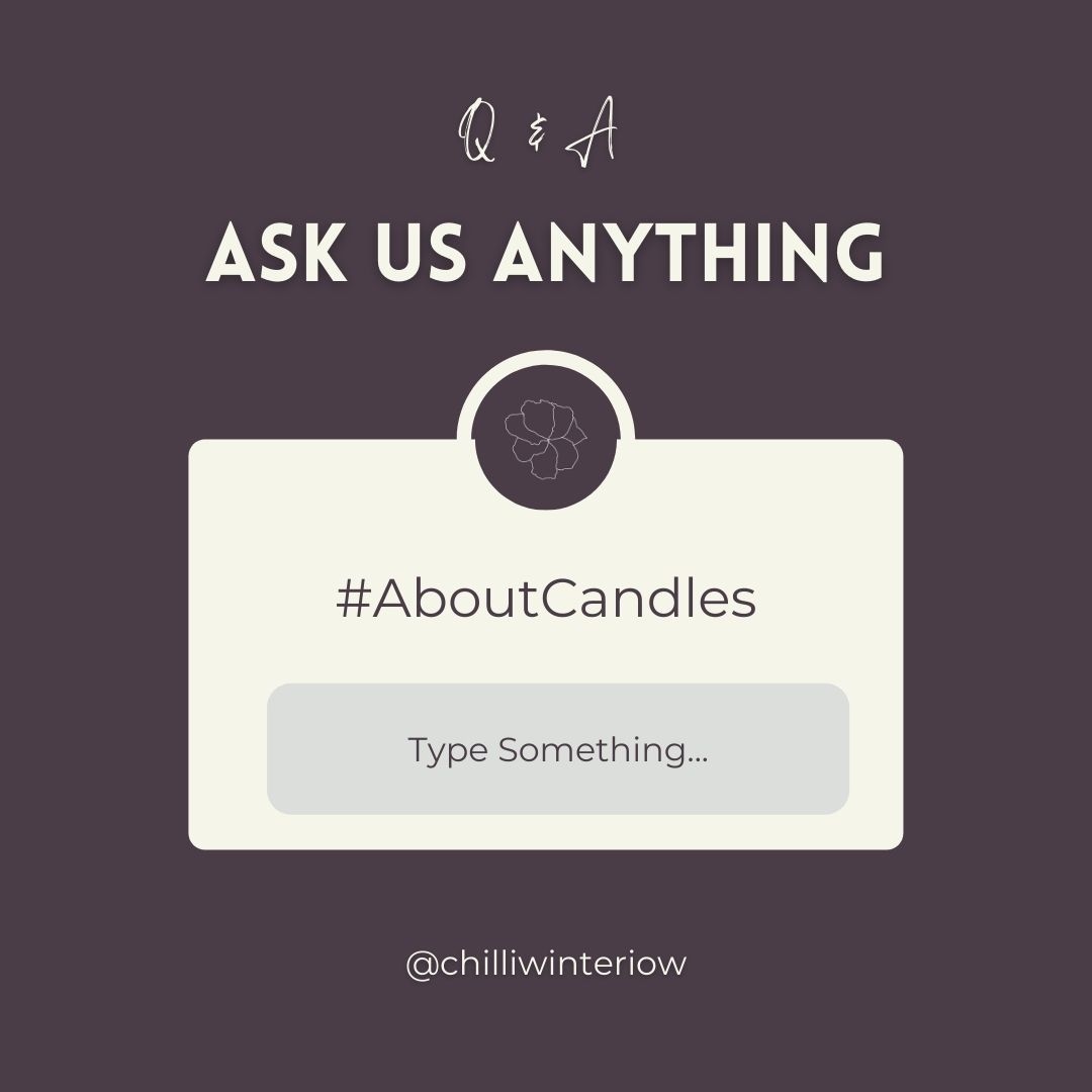ChilliWinter_'s tweet photo. Candle lovers, ask us anything about candles! 🙋

Is there something you've always wanted to know? How we make them? What's in them? How to make them last longer?

Ask us and we'll give you the inside know-how!

Drop your comments below 👇🏿

#candlelover #candleaddict #candletime https://t.co/P2jpveXeBt