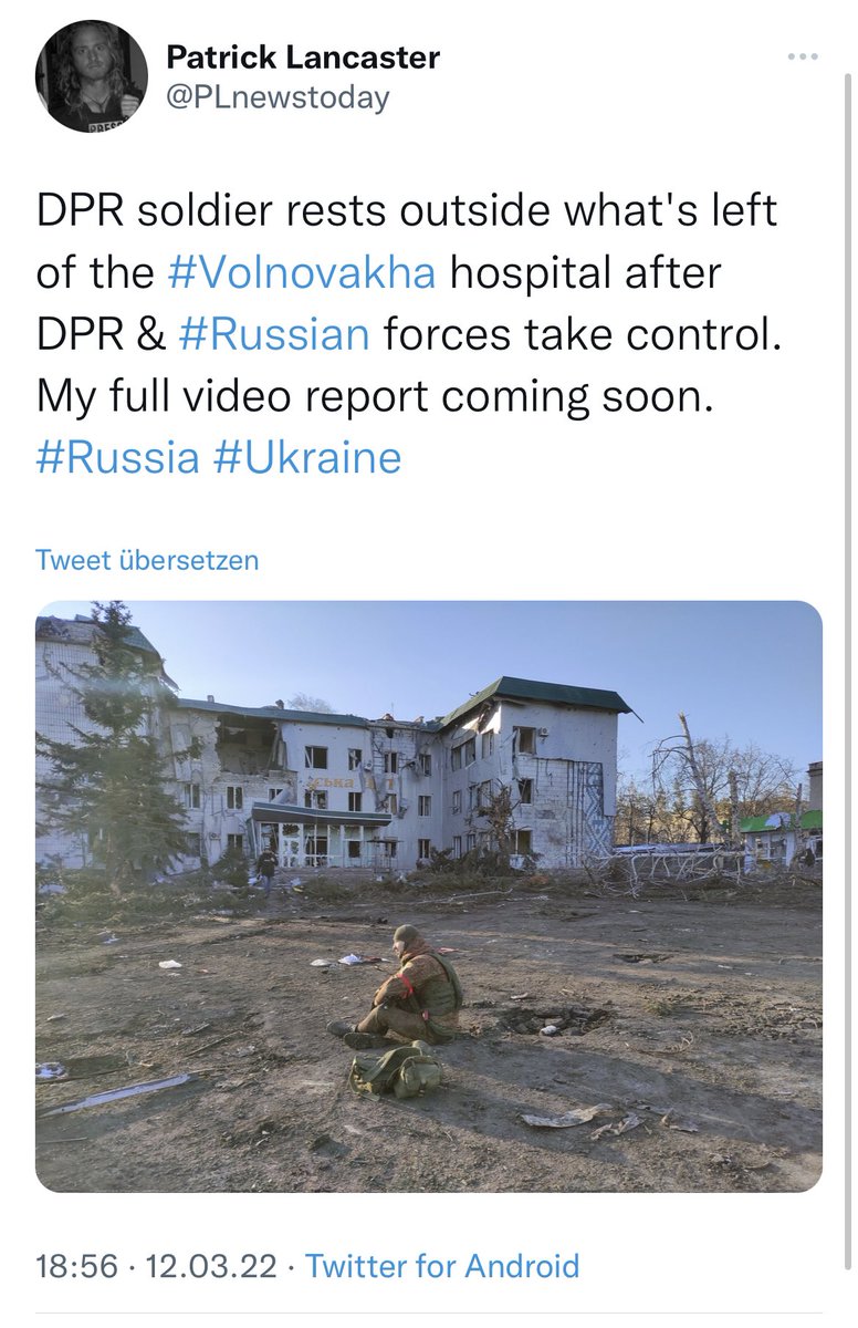 JulianRoepcke's tweet photo. The Putin regime army destroyed the hospital of Volnovakha with heavy weapons, prior the capture of the city in 🇺🇦’s Donetsk oblast.
Thank you @PLnewstoday for documenting this Russian #WarCrime.
Cc @amnesty @GBA_b_BGH @IntlCrimCourt https://t.co/lvk2f1hfXN