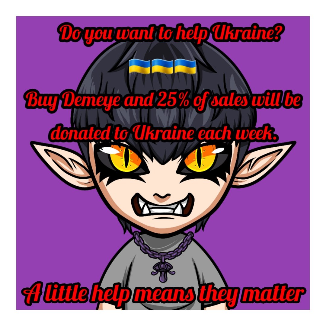 For more updates:
1. Like
2. Follow me
3. Retweet
 
OpenSea:
opensea.io/collection/dem…

NOTE: New Demeye upload every day!
#nft #nfts  #nftart #nftartist #nftcollector #nftcollectors #nftcommunity #nftthailand #nftdrop #nftdrops #nftgiveaway #nftproject #polygonnft #openseanft