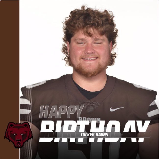 BrownU_Football's tweet photo. HBD 🎂 @tuckerbarnes60 #GoBruno https://t.co/si5L7isrpk