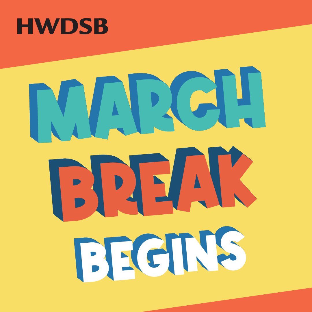 March Break is officially in full swing! We hope our students and staff have a relaxing and refreshing week ⛅️