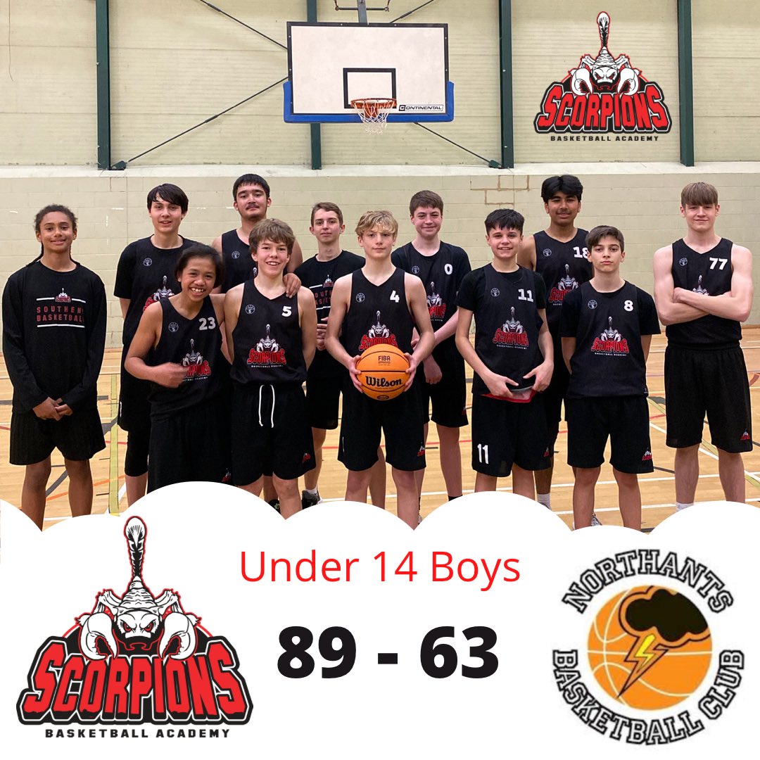 Great result for our Under 14’s vs <a href="/club_northants/">Northants Basketball Club</a> 🏀 Final <a href="/NBLengland/">NBL</a> 21/22 Game! #Southend #Basketball <a href="/SouthendBball/">Scorpions Basketball</a> #GoScorpions 🦂 <a href="/Southend_Centre/">Southend Leisure & Tennis Centre</a> <a href="/activesouthend/">activesouthend</a> <a href="/bballengland/">Basketball England 🥇🥈</a> <a href="/Essex_Echo/">Essex Echo</a> <a href="/SouthendCityC/">Southend-on-Sea City Council</a> <a href="/RadioEssex/">Radio Essex</a>