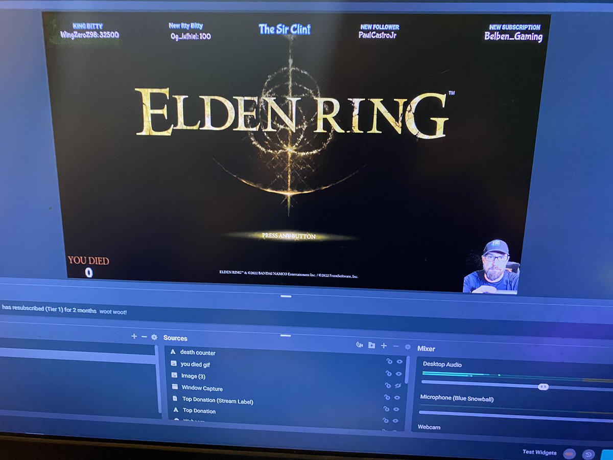 clint_sir's tweet photo. Elden Ring not going to defeat me tonight Or will it?  Going to give this another go tonight. Elden Ring not going to defeat me yet.  https://t.co/ArMS6K4hrm. #ELDENRING #DeathCounter #smallstreamer #ELDEN_RING https://t.co/CzMTvlAgXx