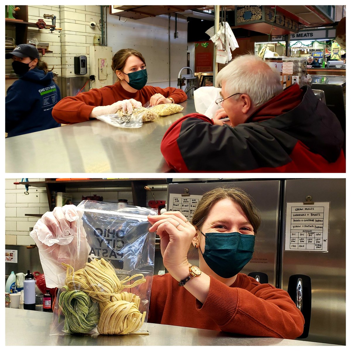 PhilTKidd's tweet photo. The new @WestSideMarket manager @Jesstrivisonno was actually working a stall this morning. A great example not just doing a job but actually having a passion for the work. This is the standard we need. And another example of elections having consequences. https://t.co/92NGCuRS0o