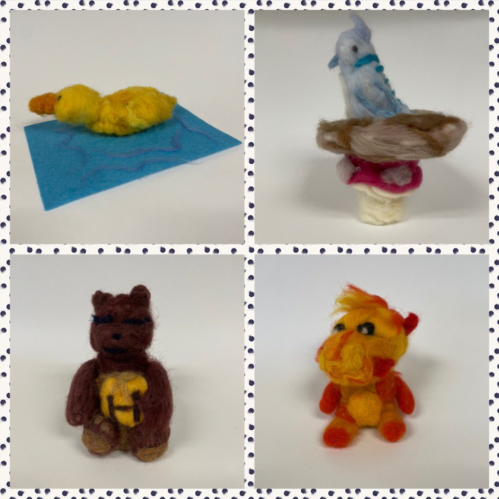 Ms_Martin_Art's tweet photo. 7th grade self guided needle felt projects! They’re so fluffy! https://t.co/QhSwXkZI2h