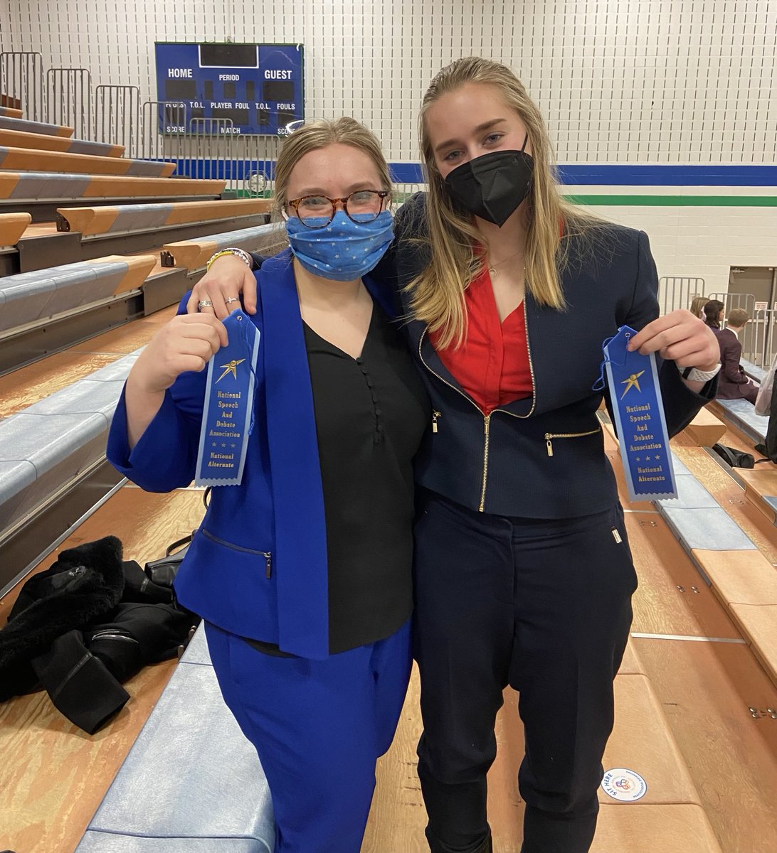 Congratulations to Maddy and Katelyn on a great job at NatQuals. So proud of these semi finalists!