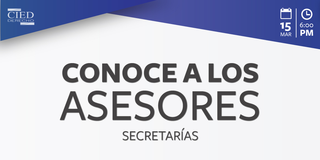 cied_derecho's tweet photo. ⚖️ Conoce a los #Asesores de nuestras #Secretarías ⚖️

No te pierdas nuestro evento este 📆 15 de marzo a las 🕑 6:00 pm a través de 🔴 Facebook Live.
Enlístate en nuestro evento aquí si aún no lo has hecho 👉 https://t.co/KkgCqmiwF5 https://t.co/Nu3S2EVo6T