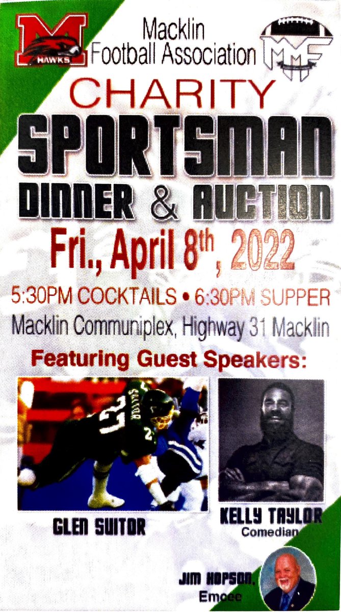 MacklinFootball's tweet photo. Tickets still on sale! Card machine will be available that evening. https://t.co/1TwgJukRka