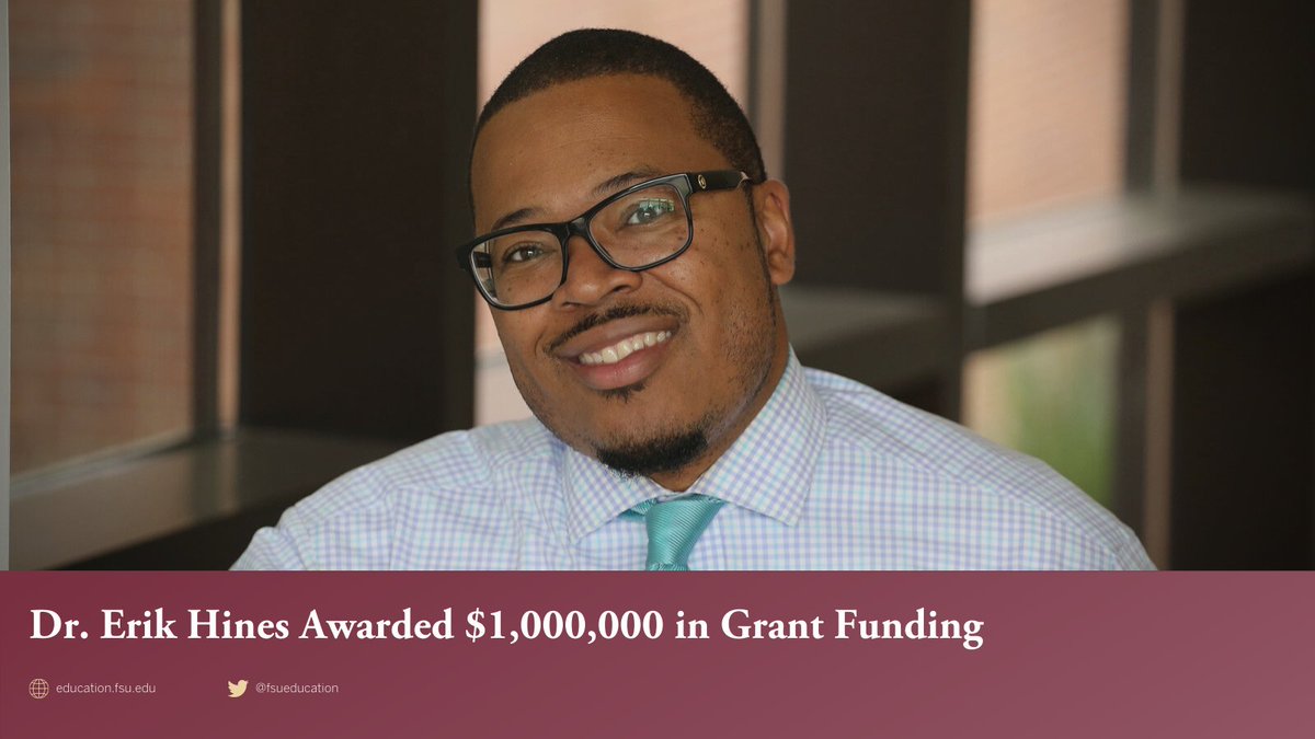 fsuannescollege's tweet photo. .@EHinesPhD secured a $1M grant in a collaborative research project with @OhioState! ๐ฐ
The project will support recruitment efforts for Black male high school STEM teachers. https://t.co/vBdg3ztdEo