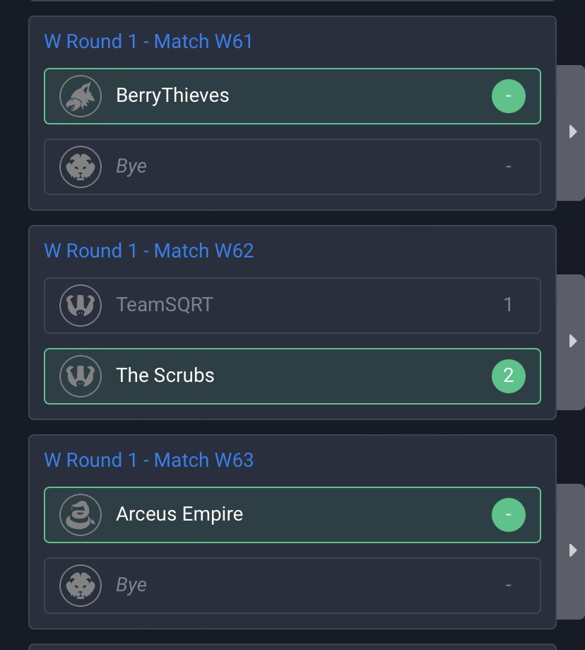 First Tourney experience(NA Qualifiers March Cup) for TeamSQRT! Went 2-2! 

Winners Bracket
Round 1 
Lost to The Scrubs 1-2

Losers Bracket
Round 2 
Won vs Los Angeles Latios 2-0

Round 3 
Won vs Gengarghosts 2-0

Round 4
Lost to GodSquad 0-2 

I’ll post game match videos up soon