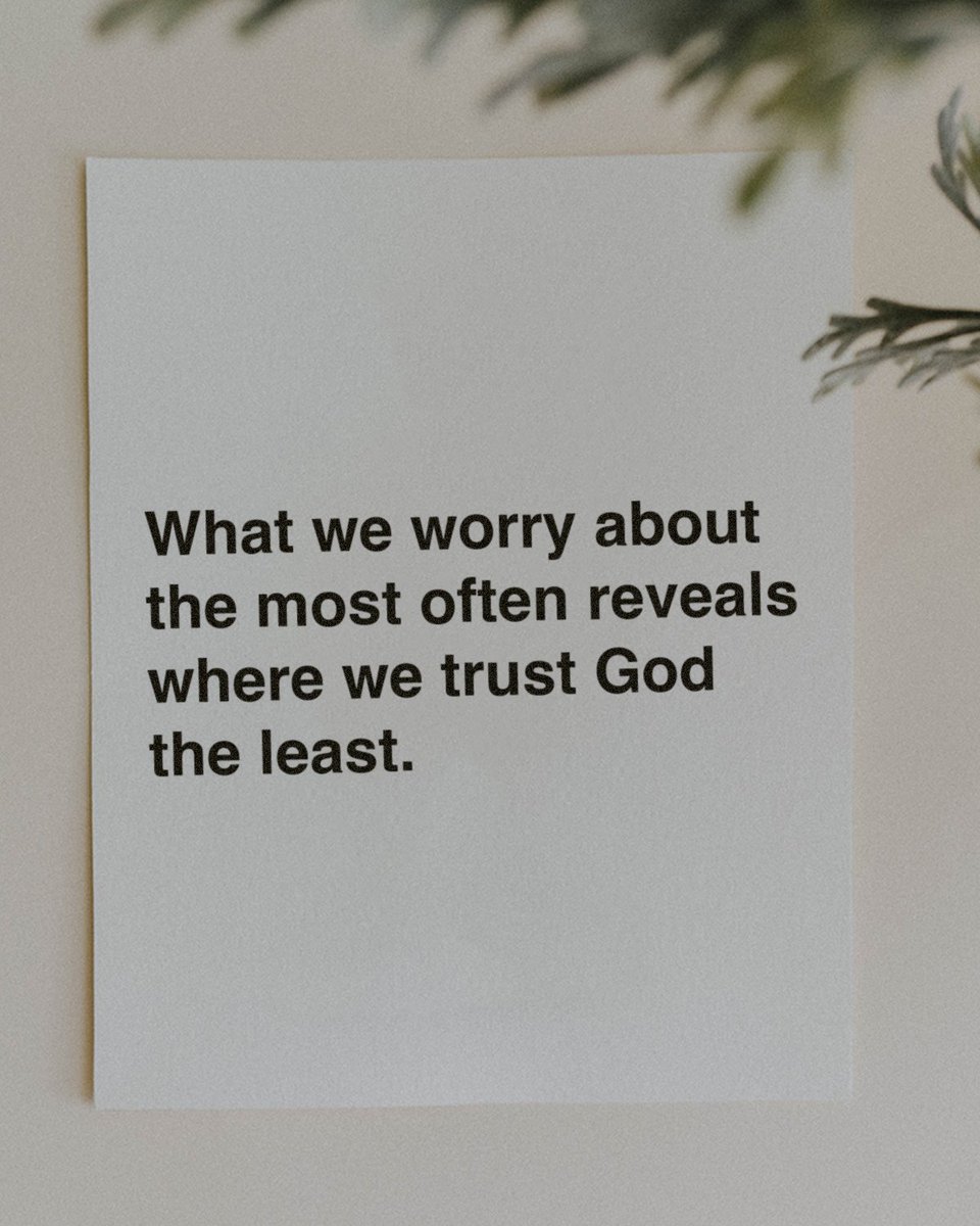 craiggroeschel's tweet photo. What you worry about the most reveals what you VALUE the most.

What you worry about the most also reveals where you TRUST God the least. https://t.co/RpfOwIGoW5