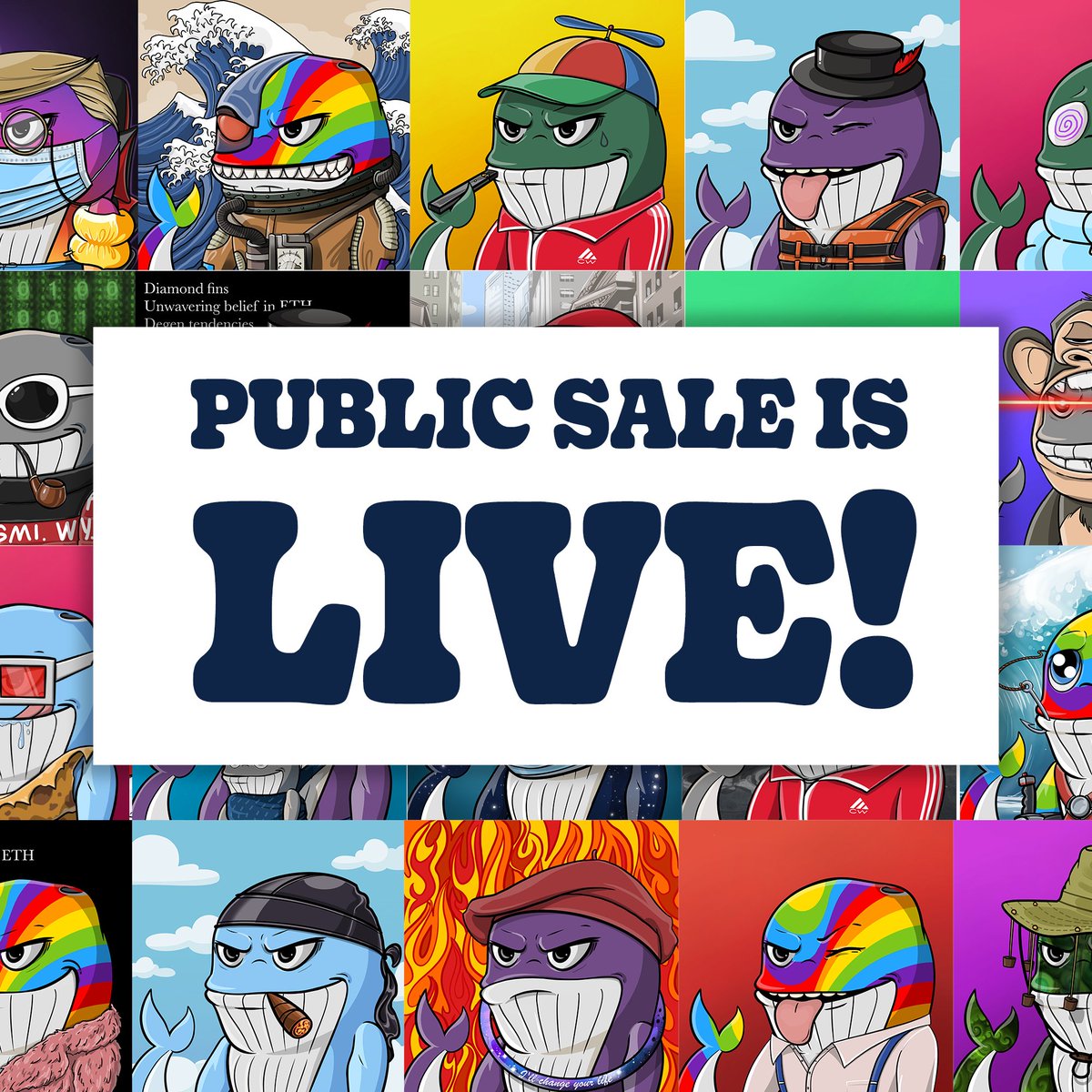 PUBLIC SALE IS LIVE!

1⃣ If you mint 5 CryptoWhales - we will airdrop you a sixth one for free!
2⃣ Every 50 mints, we will be raffling 0.75 ETH to a lucky minter

mint.cryptowhalesnft.io