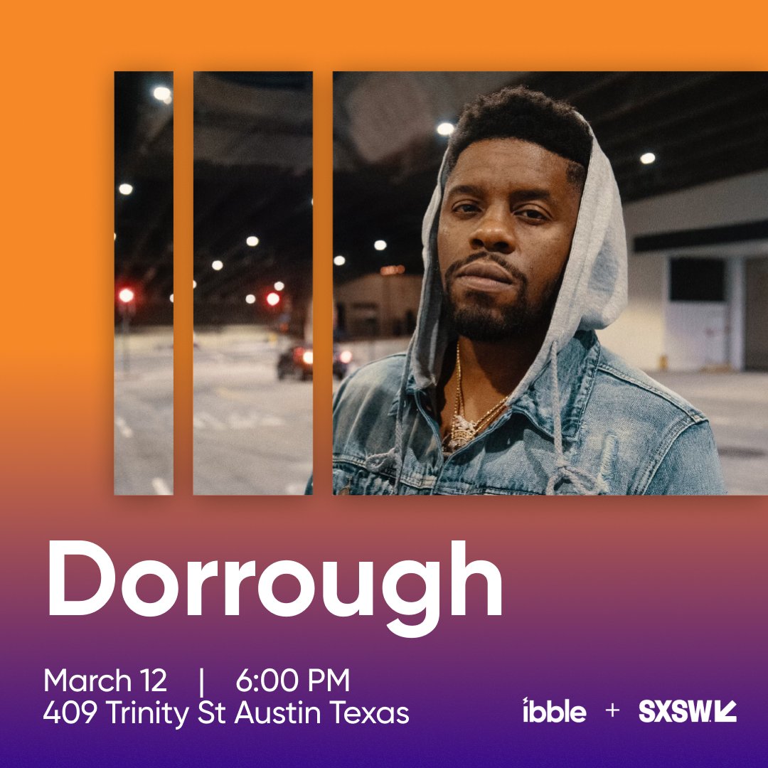 getibble's tweet photo. Austin's on🔥with @DorroughMusic dropping beats on ibble's #SXSW Music mainstage at 6 PM CT!! Watch on the #ibbleapp 📱👉https://t.co/nBv3tYTfNO
#ibble #sxsw2022 #music #livemusic #austinTexas #ATX https://t.co/0dOcJPqDwG