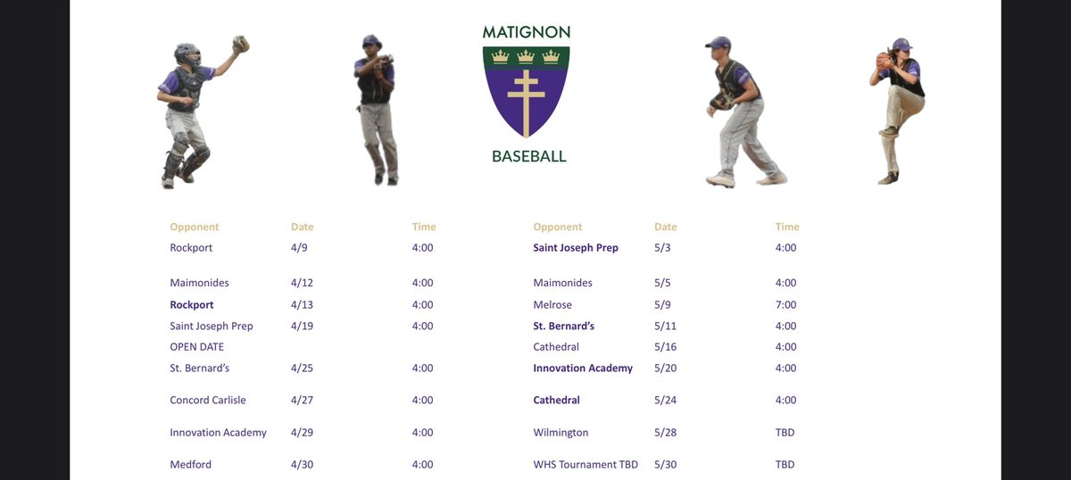 The Cambridge Matignon School Baseball Program tweet media