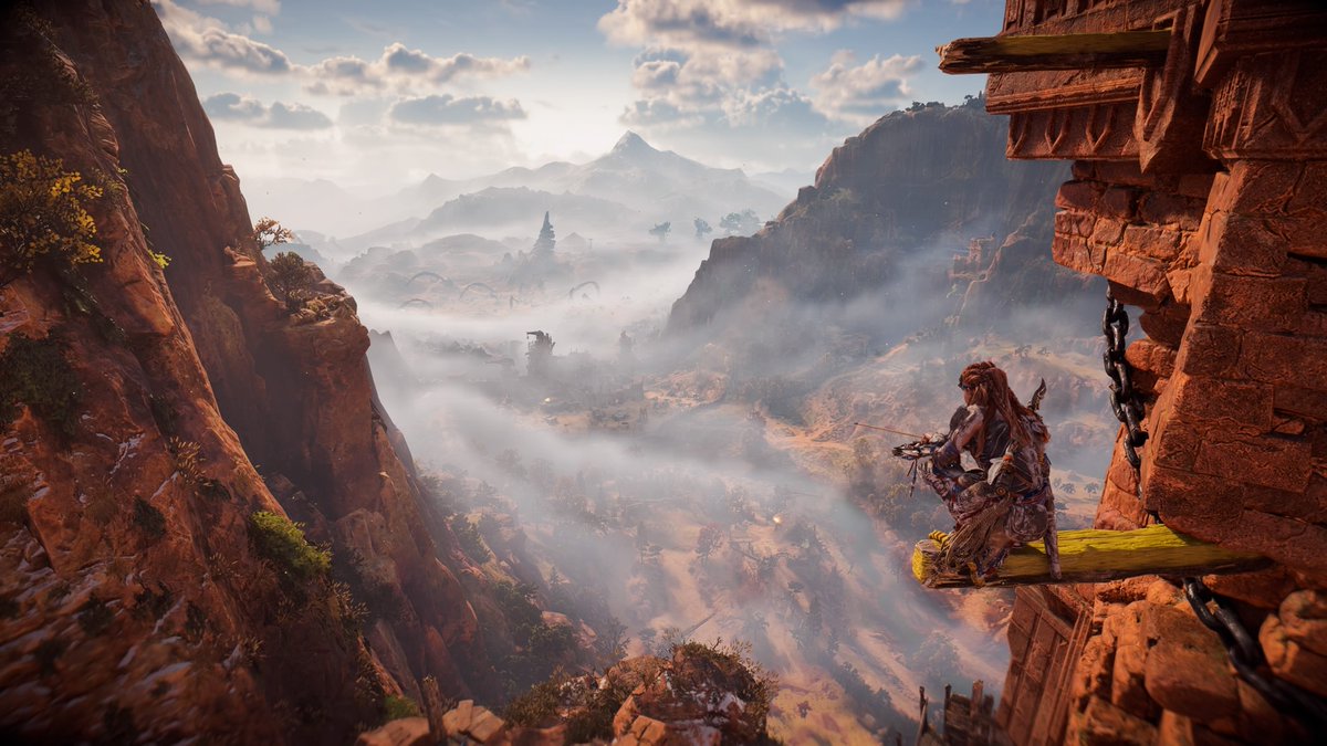 IzaaaKosza's tweet photo. The beautiful lands of the Forbidden West. <3 #Horizon #ForbiddenWest #PS4share https://t.co/OdTdCNHwXZ