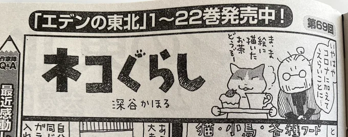 そういえば
遅くなりましたが
まんがライフオリジナル4月号 発売中です
いがらしみきお、柘植文、施川ユウキ、ぱんだにあ先生などなど読み応えいっぱい。
1枚ですが「ネコぐらし」乗ってます。
よろしかったら。。

#まんがライフオリジナル #竹書房 