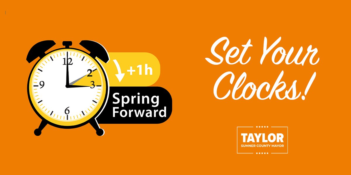 TaylorForSumner's tweet image. Whew! More sunlight is on the way. it’s time to “spring forward!” Don’t forget to change your clocks this weekend.

Do you think Daylight Savings Time should be made permanent?