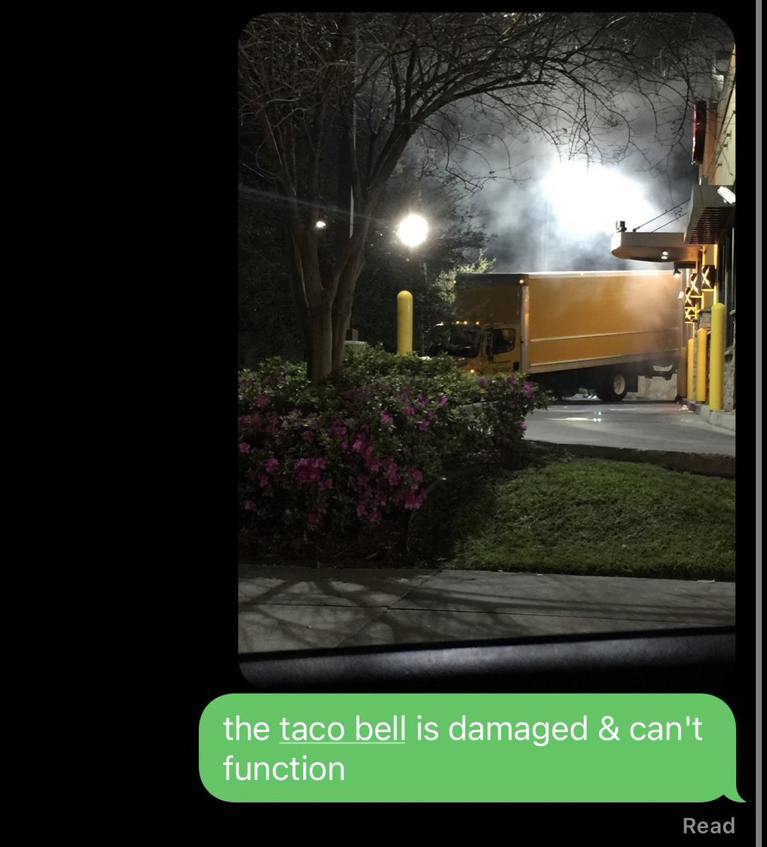 504ever___'s tweet photo. #Remembering2020
Taco Bell's drive-thru is damaged and non-functioning. #PostmatesDriver
#TacoBellDown #drivethru #outofcommission
#MardiGras #MardiGras2020 https://t.co/7yuoBceYIn