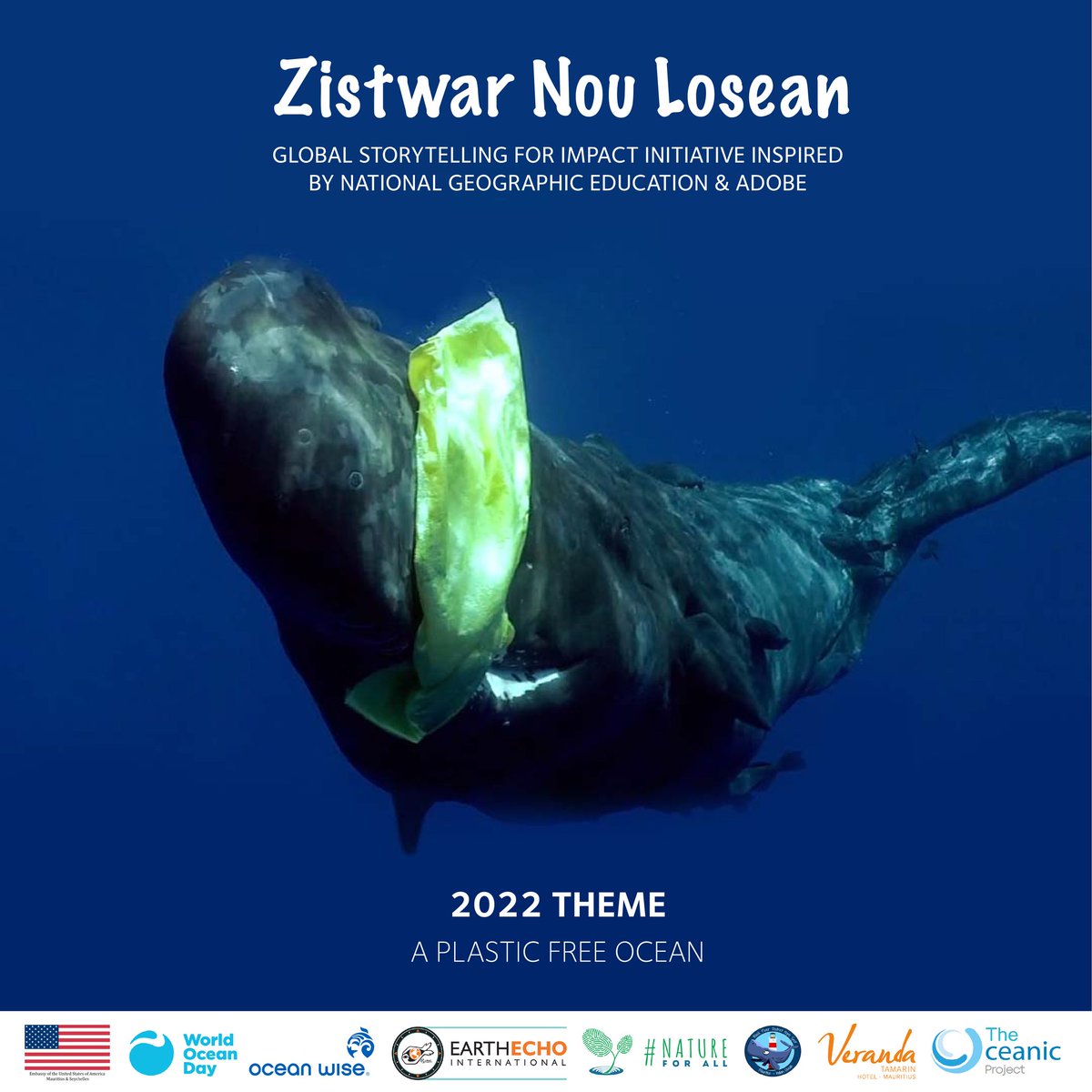 USEmbassyMoris's tweet photo. Are you aged 8-25 yrs old? 
Here is an exciting opportunity for you! The U.S. Embassy is proud to support @project_oceanic's initiative, Zistwar Nou Losean, inspired by @NatGeoEducation &amp; @Adobe ‘Storytelling For Impact’ series. 
Learn more here: https://t.co/Fv8URGlnU2 https://t.co/IcFy4GvQJ4