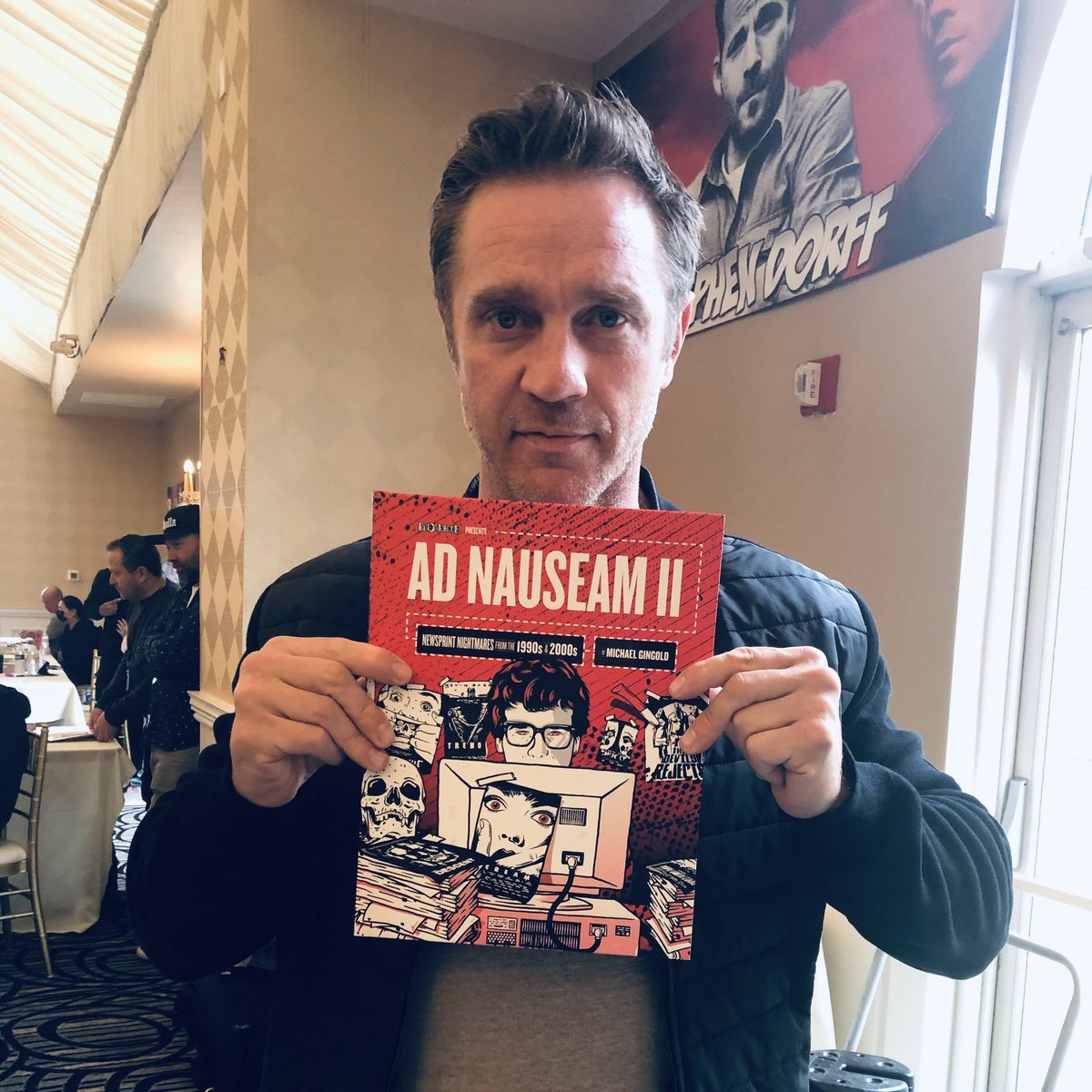 1984Prods's tweet photo. Be more like Devon Sawa and check out Ad Nauseam II. #michaelgingold #adnauseamII #devonsawa #finaldestination #slcpunk #90shorrorfilmads https://t.co/9Ard5jQwVw