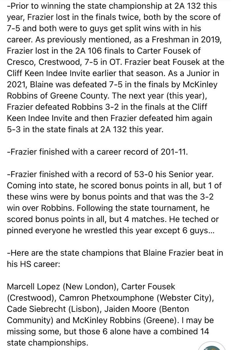 pin_dox's tweet photo. PinDox Profile: Blaine Frazier, Notre Dame HS ‘22/DC Elite This guy quietly put together one of the best Iowa HS wrestling careers in the entire 2022 graduating class and is, IMO, one of the best wrestlers to ever come out of SE Iowa! @DCelite https://t.co/yCvWuMx51M