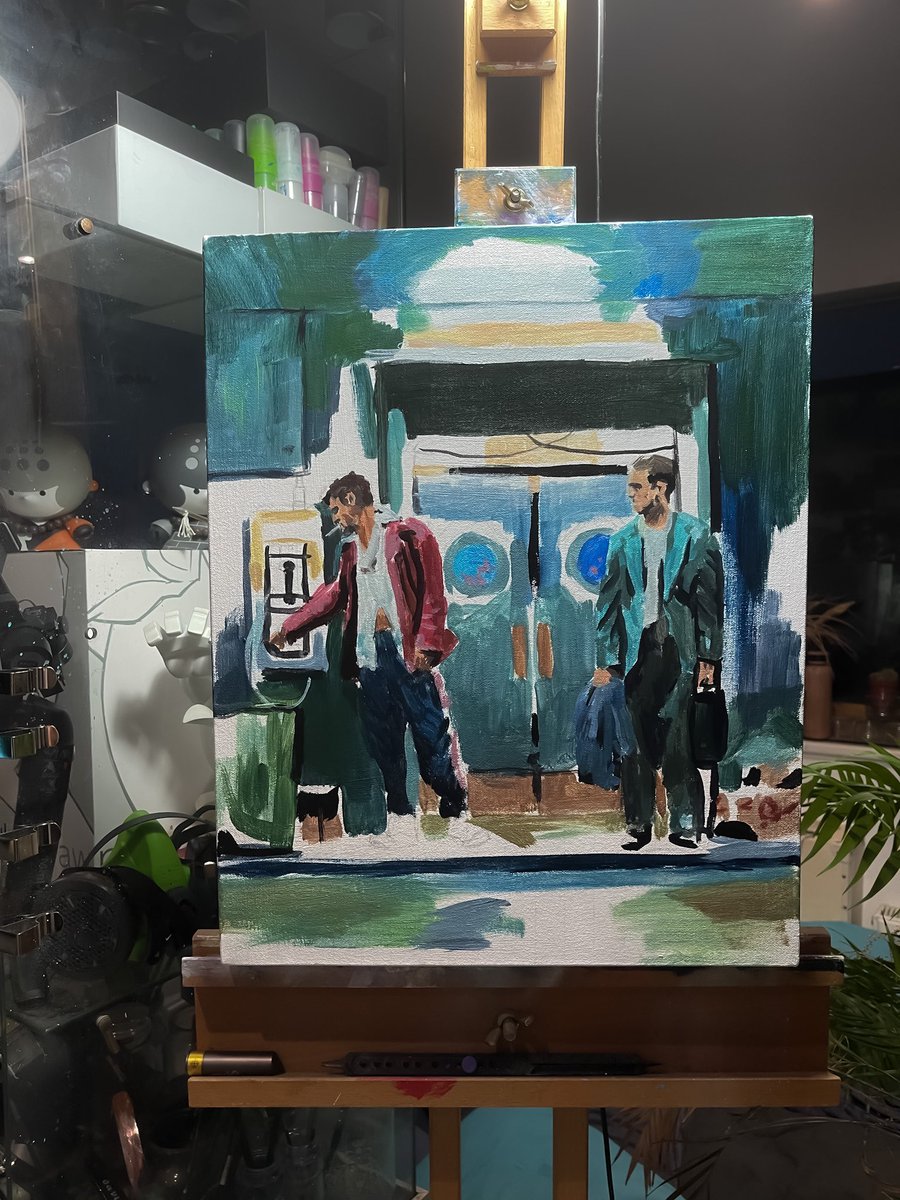 Orangerabbi1's tweet photo. Good start on the groundwork. Need to start getting the dark colours in. #art #artist #acrylic #acrylicpainting #painting #portrait #portraitpainting #artcollectors #artcollector #artcollective #ArtistOnTwitter  #fightclub https://t.co/OdEyrVBN13