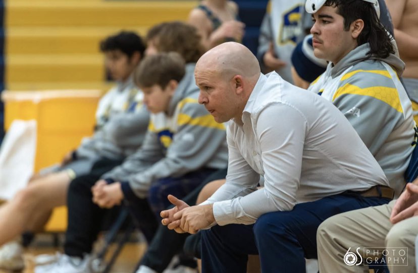 HornetsInGame's tweet photo. As the 2021-22 Wrestling Season closes, we want to say THANK YOU to Head Coach Sean Lambert who is stepping down for a professional opportunity. 

Coaching is not easy and comes with many sacrifices. Thank you, Coach, for developing better wrestlers, students &amp; young men! https://t.co/X9N8HPPF7I