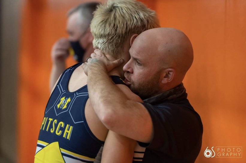 HornetsInGame's tweet photo. As the 2021-22 Wrestling Season closes, we want to say THANK YOU to Head Coach Sean Lambert who is stepping down for a professional opportunity. 

Coaching is not easy and comes with many sacrifices. Thank you, Coach, for developing better wrestlers, students &amp; young men! https://t.co/X9N8HPPF7I