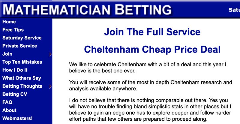MyTipsters's tweet photo. The Mathematician posted:

I have good news to share today. Our annual #CheltenhamFestival 2022 deal is now live.

Learn More ==> https://t.co/QSsZQDPNeG

#CheltenhamTips #Cheltenham2022 https://t.co/ErVUyOWbG1