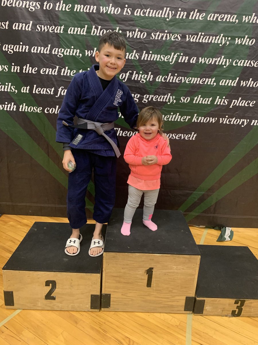 RFPope24's tweet photo. Good fight tourney coaching this young man, me and Skylar got some mat time and look she got on the podium! #bjj #jiujitsu #coach https://t.co/tCQVXmI49u