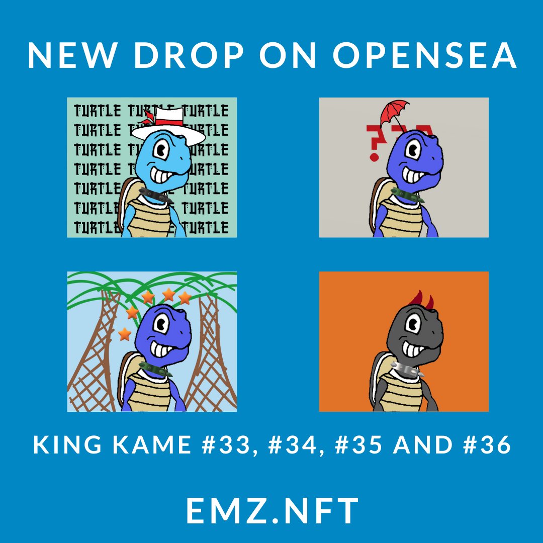 emznft's tweet photo. King Kame DROP in #OpenSea! Starting in .002 eth (polygon) Link in bio 
#nft #kingkame #nftcollection #NFTdrop #nfts #nftcommunity https://t.co/JG6emNBmsd