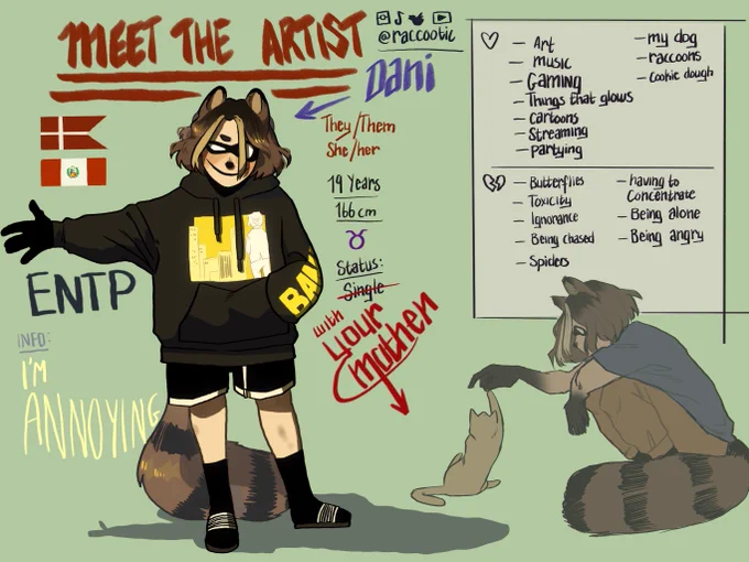 A new one since I had my hair cut and whatnot #MeetTheArtist #art 
