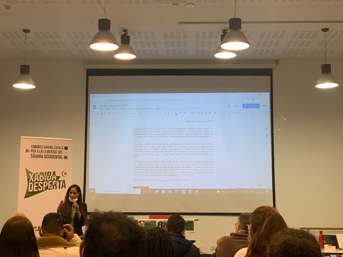 MesPaisCatJove's tweet photo. Participem al I Congrés juvenil català per a la llibertat del Sàhara Occidental.

És important crear sinèrgies entre les organitzacions per contribuir a la llibertat del poble sahrauí 🇪🇭✊
 
#XabibaDesperta #SàharaLliure https://t.co/KtLFPyzITs