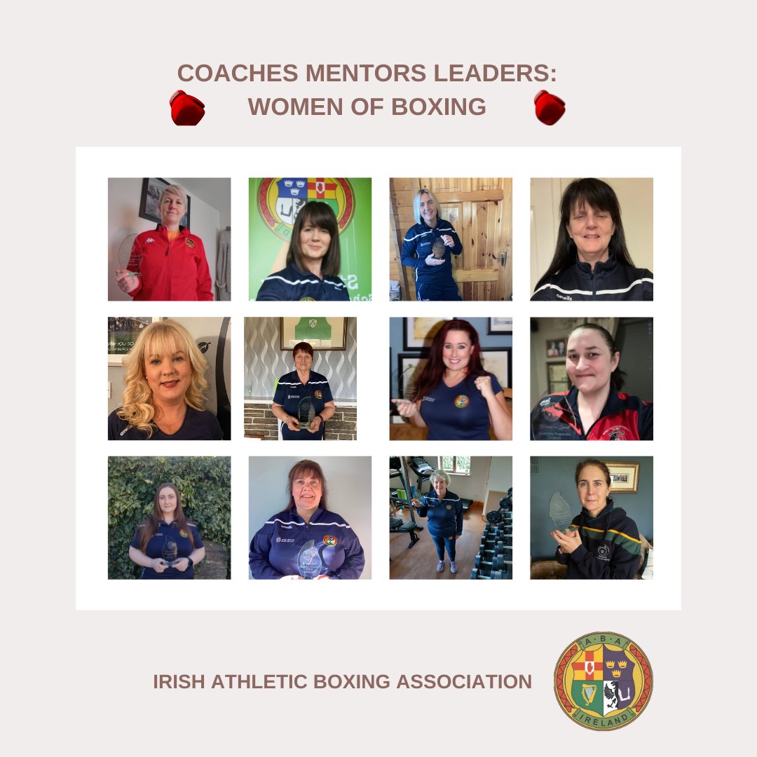 IABABOXING's tweet photo. This #WISWeek2022, we're celebrating the women coaches, mentors and leaders of Irish Boxing!

#FollowHerLead #IABA #IrishBoxing #Boxer #BoxingIreland #womeninsportire https://t.co/IXDjoiZunA