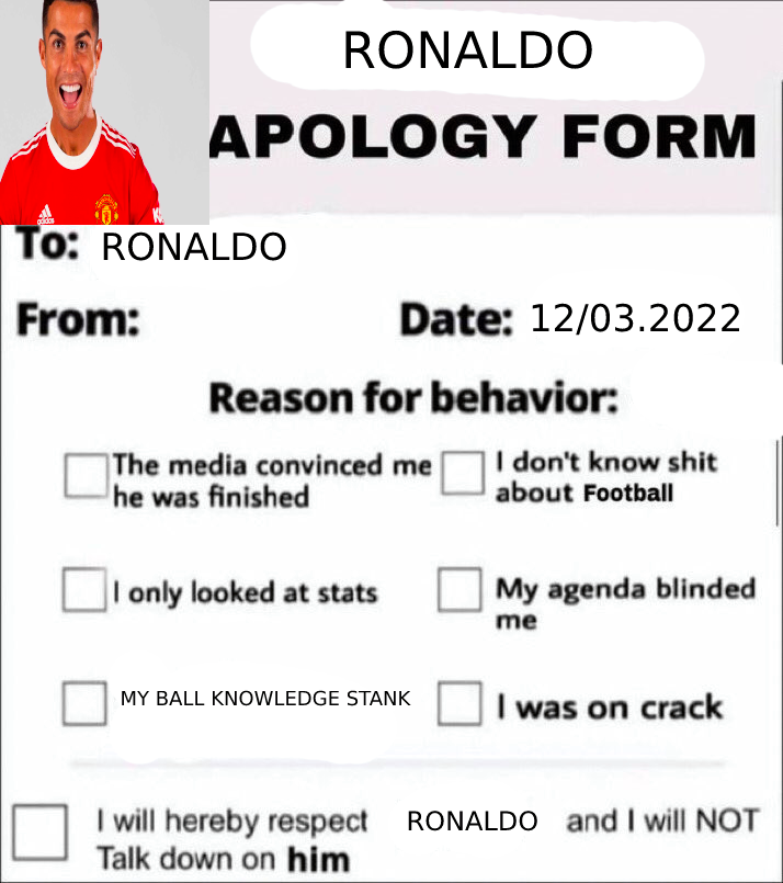 UtdJChinkZ9's tweet photo. I Have to Fill Out This Form.... https://t.co/N8BYdK5Dg7