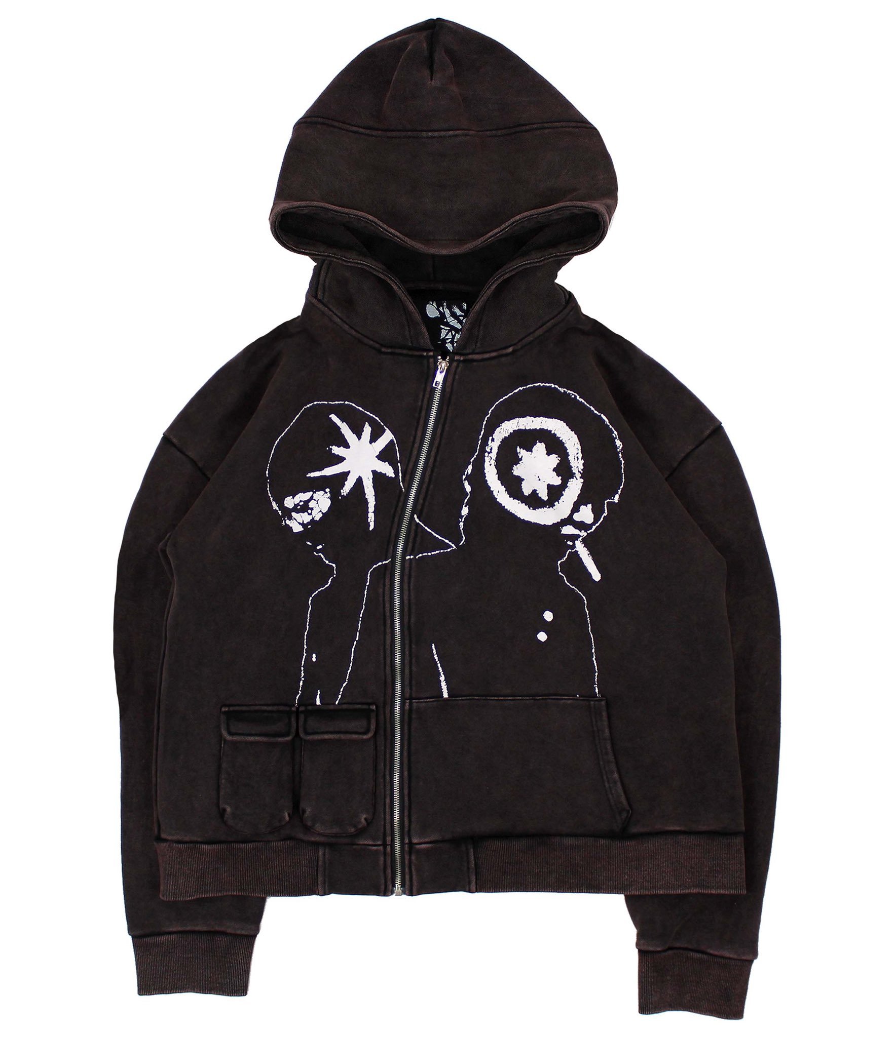 ranger cartel waxed zip up hoodie グランジ 1000YRS waxed zip-up hoodie – ranger