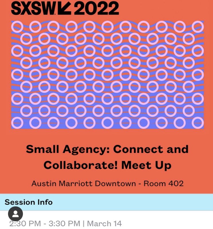 Join us! @AmyHuang_ and I *may* have made an awesome overkill of a networking game.. 👀🥳🔥🦥 

#SXSW  #SXSW2022  #SmallAgencyMeetup