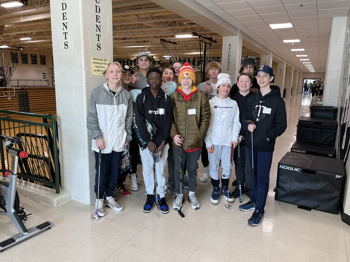 HolyFamilyFB's tweet photo. Awesome to be able to meet much of the incoming #Fire26 class at this morning’s Mini-Golf event @HolyFamilyFire! Thanks to the current players for helping out, and for our Advancement Team for coordinating! https://t.co/jMG54B8j8O